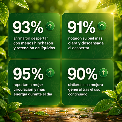 Sentirse más ligero y con menos hinchazón en 16 días o menos.